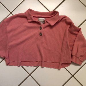 Cropped Vintage Waffle Top